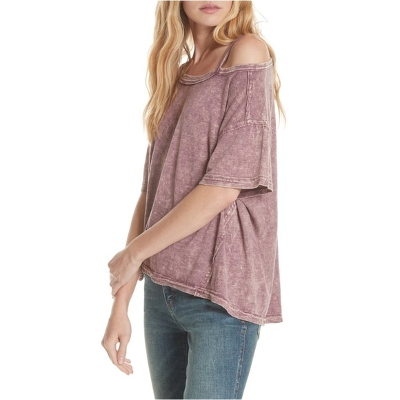 We the Free Alex Cutout T-shirt Washed Violet - Picture 1 of 9